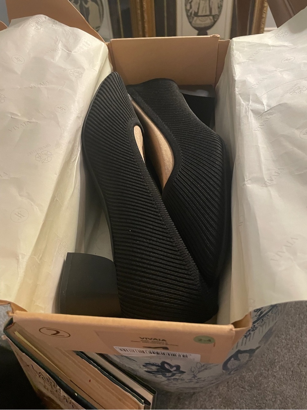 NIB Vivaia Melody 2.0 Sz 10 41.5 Square-Toe Black Heels - Picture 11 of 16